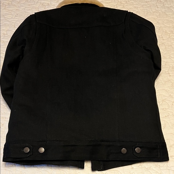 Freenote black denim Jacket with shearling Collar and interior - Picture 7 of 7